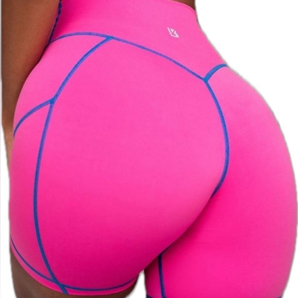 BuffBunny Hot Pink Miami Vice Wave Shorts - Picture 2 of 7